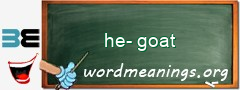 WordMeaning blackboard for he-goat